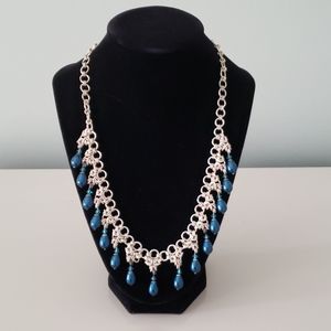 Chandelier Necklace in Polynesian Blue